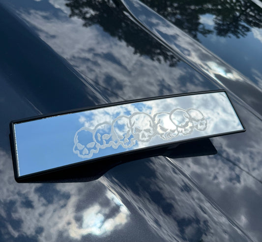 Skulls Engraved Mirror