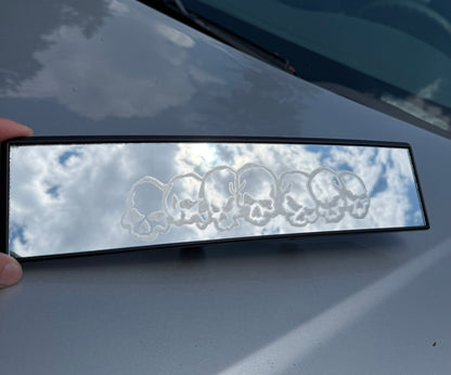 Skulls Engraved Mirror